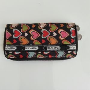 Lesportsac Pop Hearts Double Zip Wallet